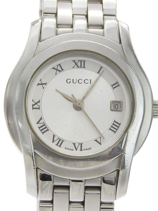 GUCCI Watches 5500L SilverDial Stainless Steel Quartz Analog display Women